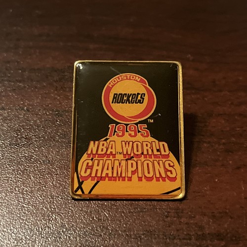 Vintage 1995 Houston Rockets NBA World Champions Basketball Pin