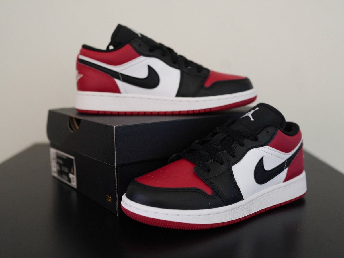 BRAND NEW - Nike Air Jordan 1 Low 'Bred Toe' 553558-612 GS 4Y/W