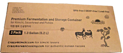 Crazy Korean Cooking Premium Fermentation & Storage Container 2 Pack (SKU# 2331)