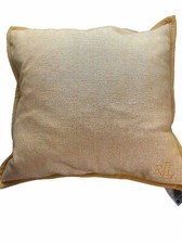 LAUREN RALPH LAUREN Yellow Embroidered Logo RLL 22" Pillow