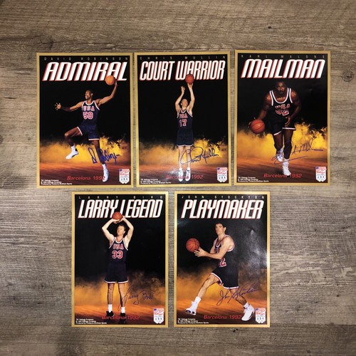 Lot of 5 Kellogg's 1992 Barcelona USA Olympic Team Malone Stockton Larry Bird