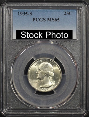 1935-S Washington Quarter PCGS MS-65 - 第 1/2 張圖片
