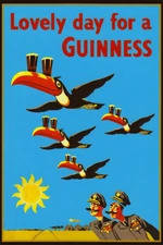 Lovely Day For Guinness Vintage Beer Advertising Art Wall Poster - POSTER 20x30