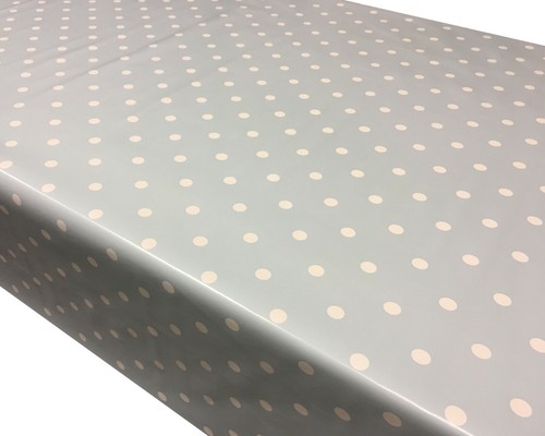 Polka Dot PVC Vinyl Tablecloth Wipe Clean Oilcloth ALL SIZES Premium Quality - Picture 8 of 19