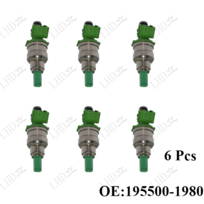 6 Pcs Fuel Injectors 195500-1980 For Mazda MPV 1989-1998 V6 3.0L