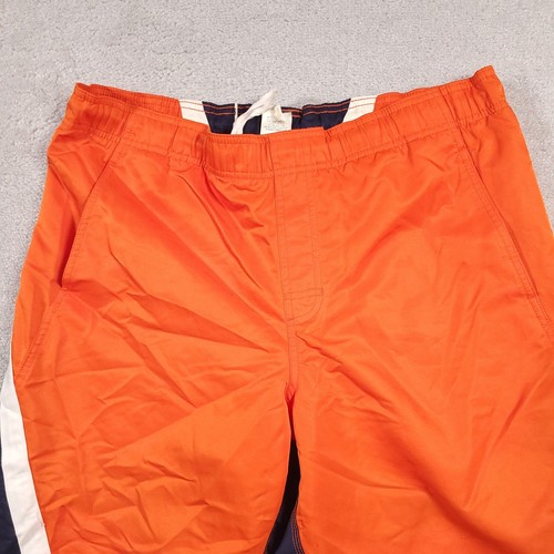 Vtg Nike Y2K Lined Swim Trunks Mens Medium Orange Blue Spellout Swoosh Gray Tag - Picture 3 of 19