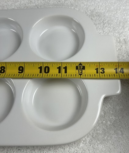 Crate And Barrel Pick Me Up Mug Set & Serving Tray Christmas Red & White *NICE* - Picture 5 of 16
