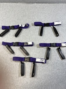 Set of 5 Texon Towel Purple Towel Clips Straps Adjustable 19G Made in USA Gym