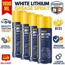 4 x MANNOL High Performance White Grease Lubricant Spray Aerosol Lithium 450ml