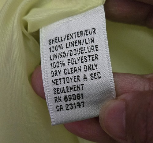 Vintage NOS Talbots Womens 18 Irish Linen Set Sheath Dress Jacket Avocado Lined - Picture 7 of 21