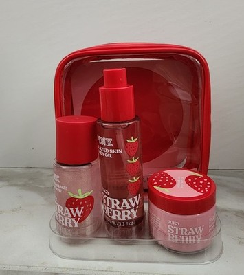 Victoria’sSecret JUICY STRAWBERRY3点ボディケア Buy Victoria's Secret Pink Juicy Strawberry 3 Pcs Gift Set Travel