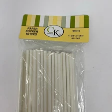 White paper sucker sticks New 11 3/4” x 11/64” 50/package Candy Chocolate making