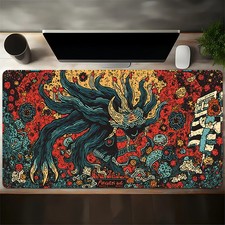 40 90cm1pc Large Gothic -Inspired Demon Gaming Mouse Pad Desk Mat - Kanji Deat