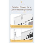 Under Desk Cable Organizer Tray Metal Construction Adjustable for Tidy Setup