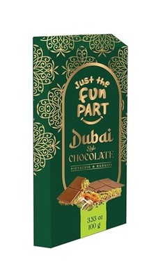  Just The Fun Part Dubai Style Chocolate Bar with Pistachio & Kadaifi 3.5 oz | P
