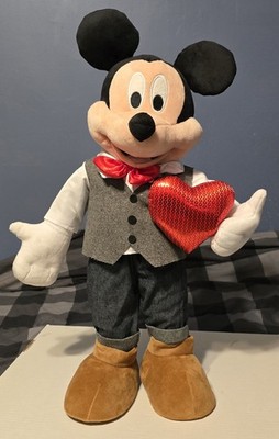 Disney Mickey Mouse Door Greeter Red Heart Bowtie 23 Inches Valentines Day 