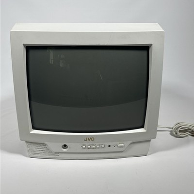 Vintage JVC CRT Color TV 13'' C-13011 A/V , Coax Retro Gaming NO Remote