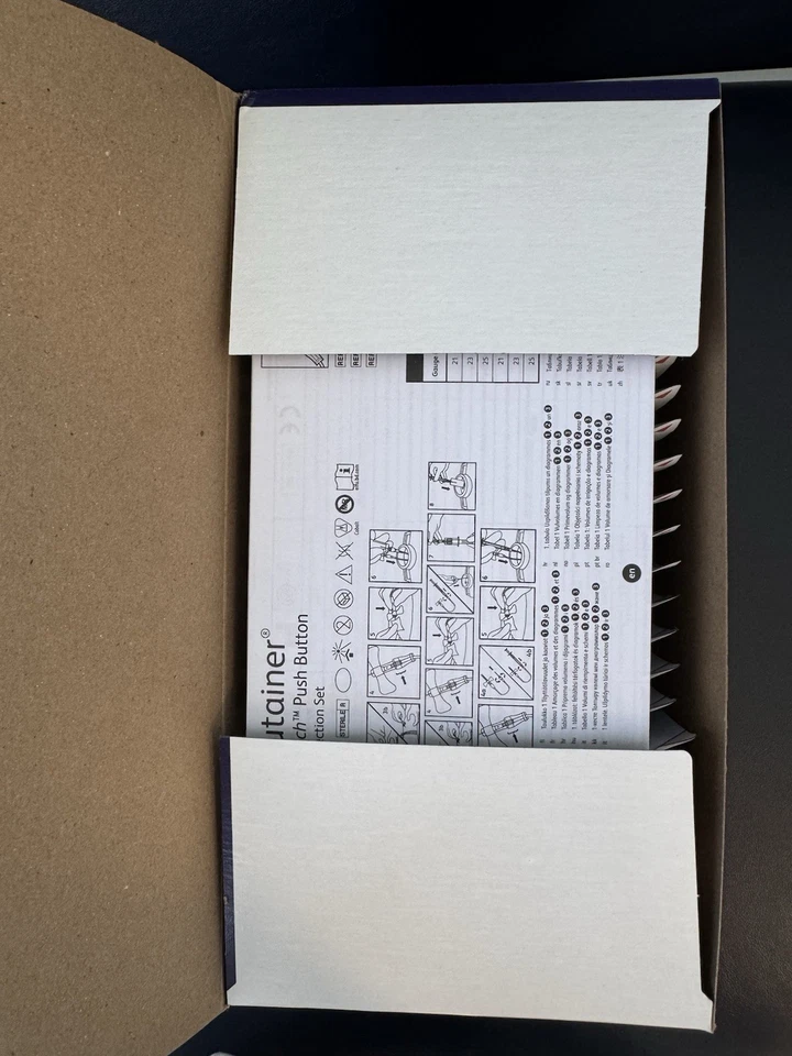 Aguja de tapiz calibre 23 botón pulsador ultra táctil mariposa Foto 2 de 4