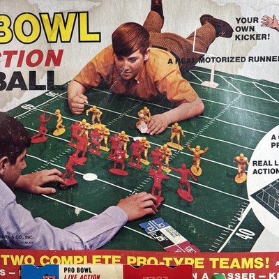 Vintage 1969 Pro Bowl Live Action Football - by Marx - COMPLETE