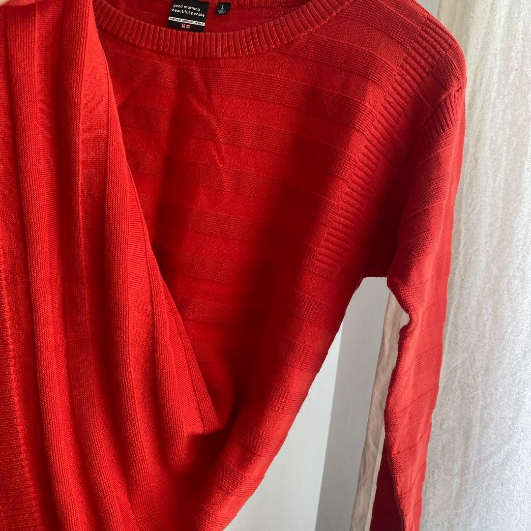 Uniqlo x BeautifulPeople Knit 7/8 Sleeve RedCollaboration Rare Used JAPAN thumbnail 7