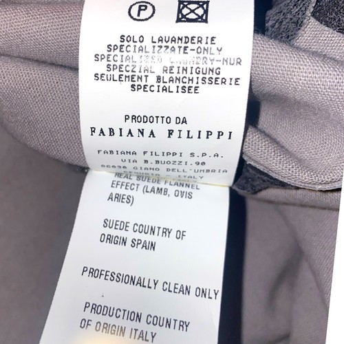 Fabiana Filippi Lambskin Suede Pull On Slim Fit Pants Size 40 waist 28 Inseam 30 - Picture 7 of 9