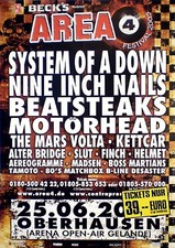 AREA FESTIVAL  Konzertplakat von 2005 gerollt