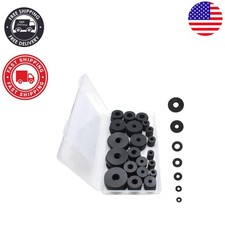 140-Piece Heavy Duty Rubber Gasket Assortment Kit - 7 Sizes for Plumbing Repairs