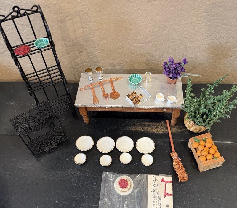 dollhouse miniatures 1:12 kitchen lot furniture