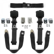 Chevy Corvair 1960 - 1969 Standard 3pt Bk Bench Seat Kit Wbrackets 3 Belts Chevy Corvair 1960 - 1969 Standard 3pt Bk Bench Seat Kit Wbrackets 3 Belts