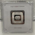 Geiger Edelmetalle 1oz 999 Silver Square Bar In Sealed Plastic Assay Serialized