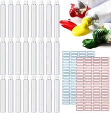 24 Pcs Empty Aluminum Paint Tubes 20 ml Paint Tubes for Making Paint and Stor...