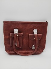 Womens Genuine Leather Brown Tote Shoulder/Hand Bag NWOT