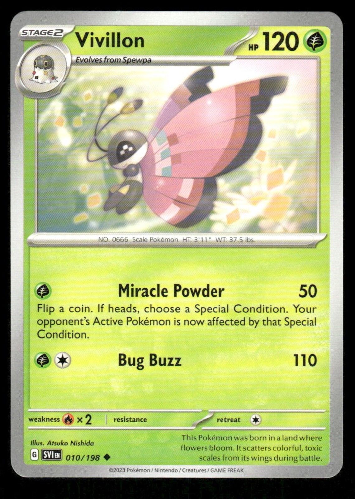 2023 Pokemon Scarlet & Violet Vivillon #010/198