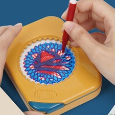 Spirograph Deluxe Tin Set Draw Spiral Designs Interlocking Toys Gears Wheels9x