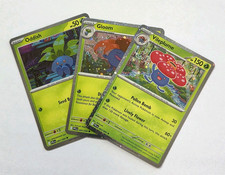 Pokemon TCG Oddish 001 Gloom 002 Vileplume 003 Cosmo Holo Promo Set Of 3 NM