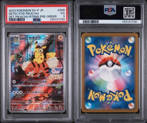 Pokémon TCG Detective Pikachu 098/SV-P SV-P Promo Holo Japanese PSA 3