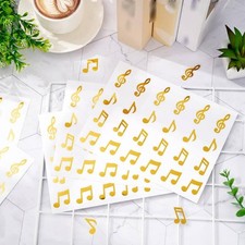 20 Pieces Glitter Music Note Stickers Glittery Design Music Note Sticker