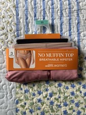 Warners Womens No Muffin Top Breathable Hipster Underwear Panties 3-Prs S5