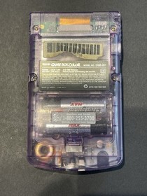 Nintendo Game Boy Color Clear Atomic Purple ORIGINAL OWNER Includes Three Games