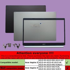 New Back Cover / Bezel / Hinge For Acer Aspire A515-44 A515-45 A515-54 -46 -55