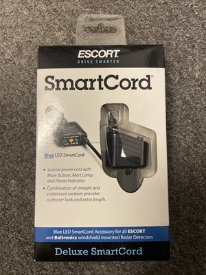 Escort 0010054-2 Deluxe SmartCord Blue LED Beltronics  Windshield Detectors