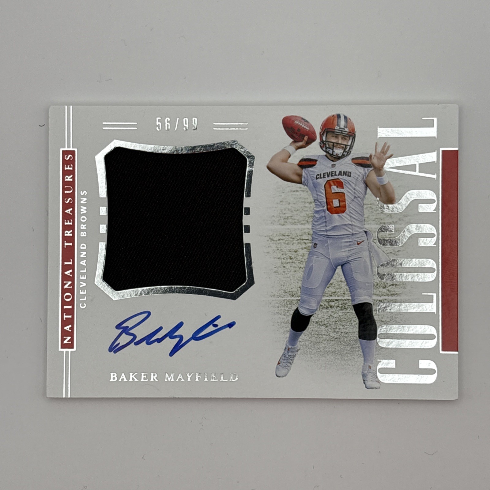 2018 Panini National Treasures Rookie Colossal Baker Mayfield #RCS-BM /99 Auto