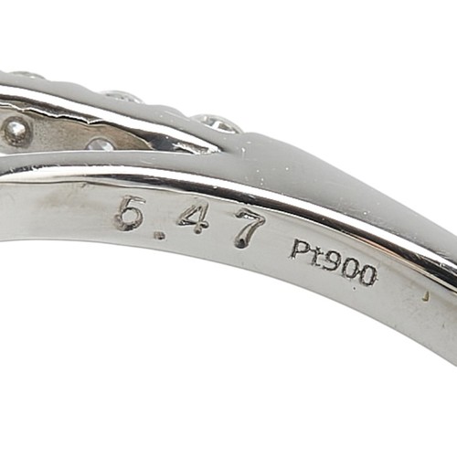 AUTHENTIC Ring ring Pt900 Platinum #14(JP Size) Women - Picture 5 of 9