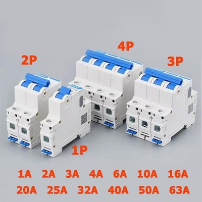 NXB-63 Miniature Circuit Breaker Type C Disconnector 1/2/3/4 Pole