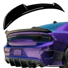 Fit 2011-2023 Dodge Charger Gloss Black V2 Highkick Rear Trunk Spoiler Wing Lip