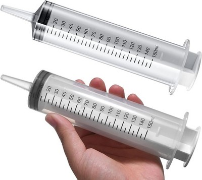 2 PCS 150 ML Large Syringes, Plastic Garden Industrial Syringes for... 
