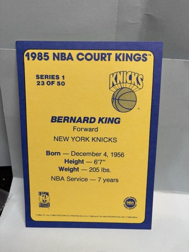 JA4155 1984-85 Star Court Kings Bernard King #23 New York Knicks - Picture 4 of 4