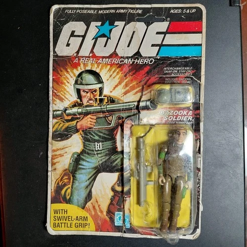 1983 G.I. Joe Bazooka Zap Swivel Arm Complete File Cardback Bubble -Mint Figure