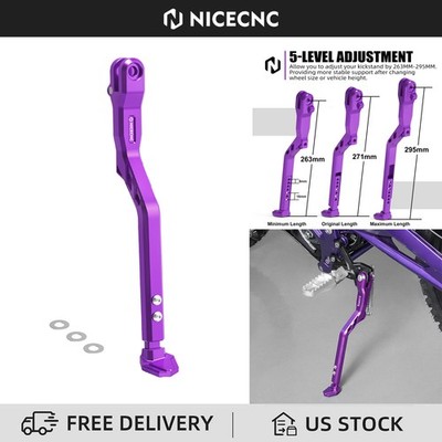 NICECNC Adjustable Kickstand Side Stand For Surron light bee X S L1E LBX Purple