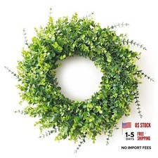 26 Inch Artificial Eucalyptus Wreath for Front Door, UV Resistant Weather